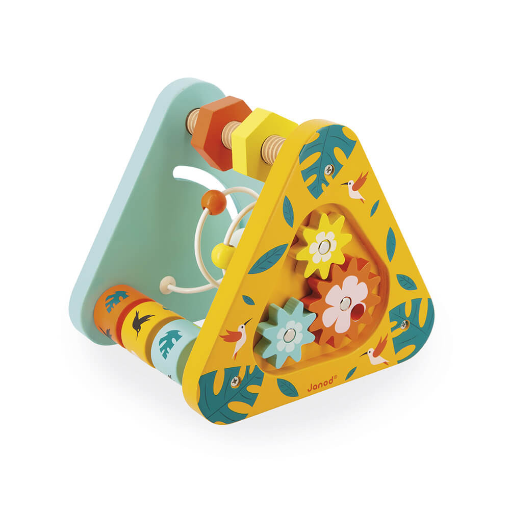 Jouet d'éveil triangle multi activités tropik, JANOD