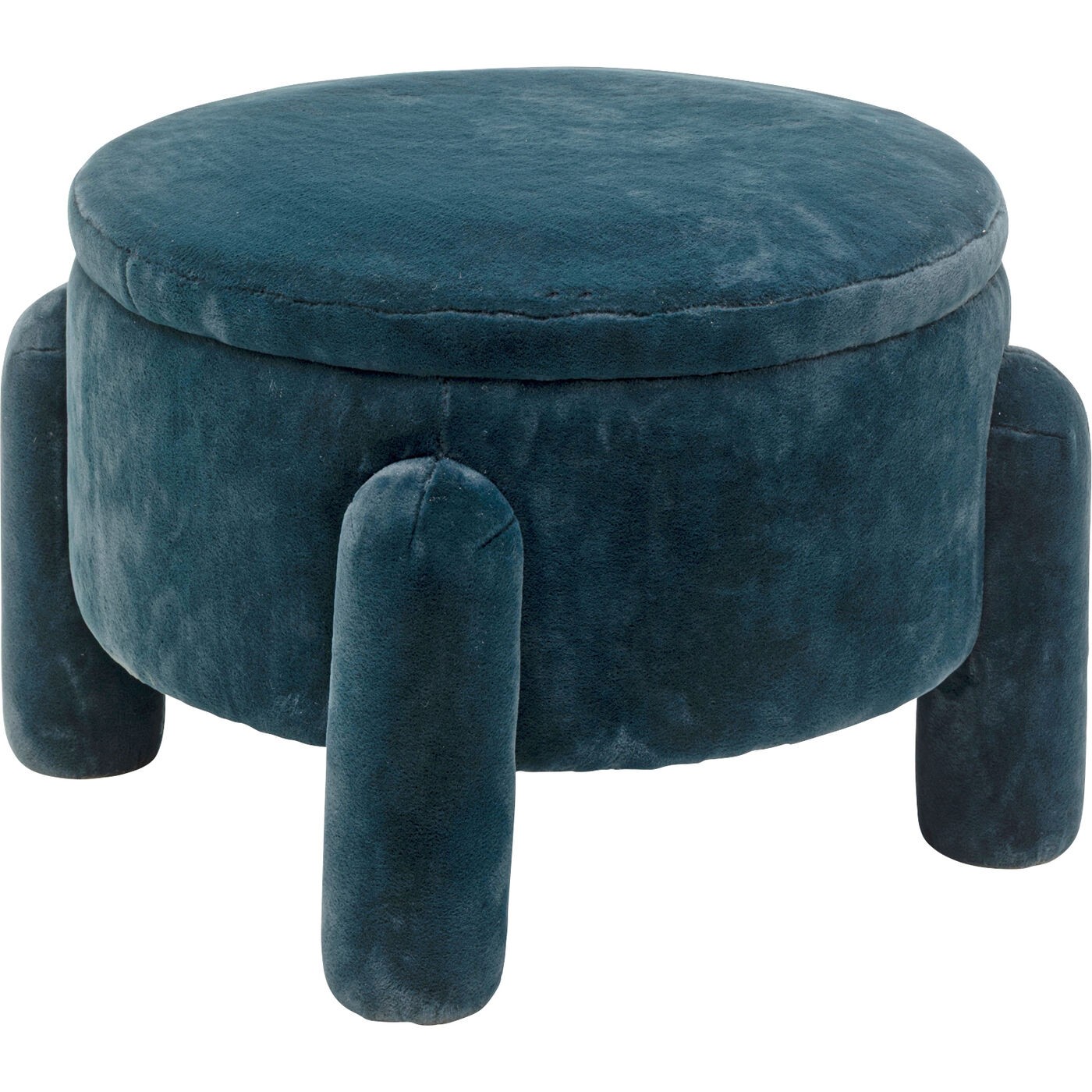 Tabouret-coffre rond en velours, KARE DESIGN