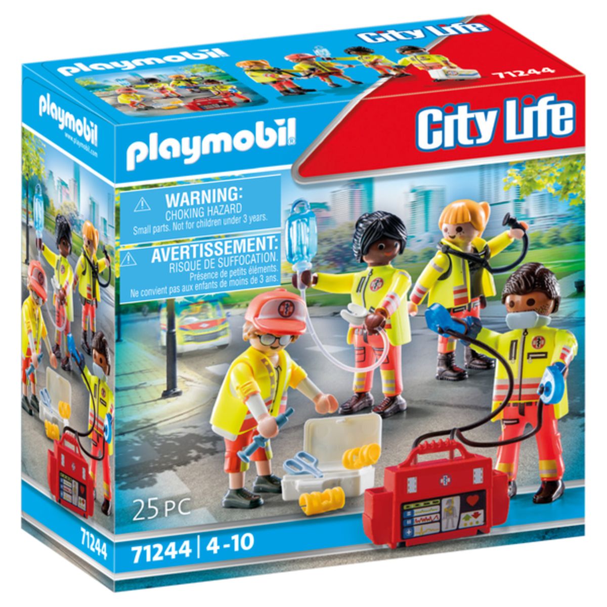 Playmobil 71204 véhicule de secours- city action - les secours - city  action ville & métiers Playmobil