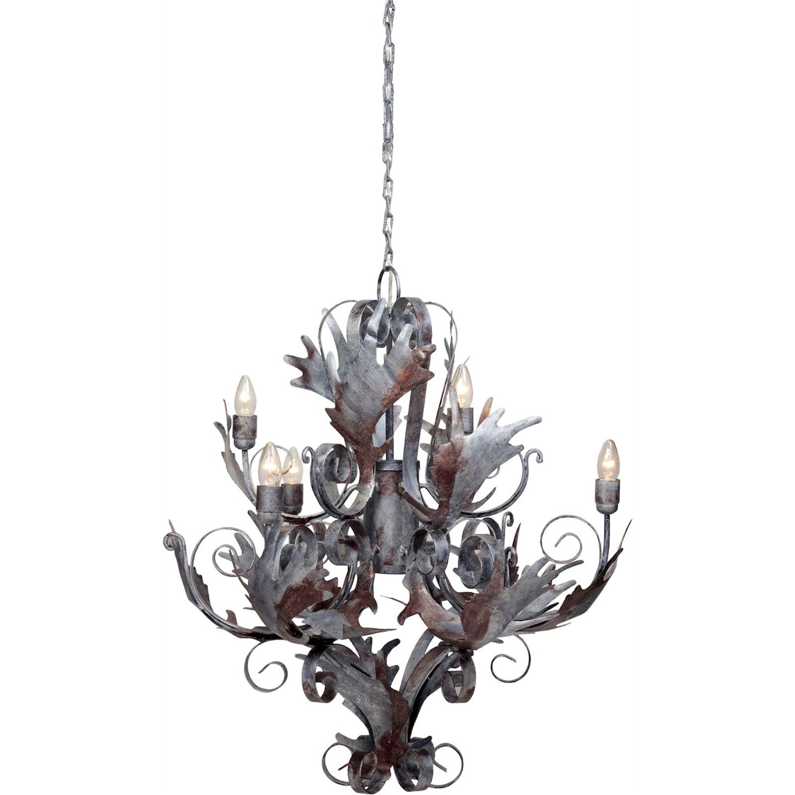 Suspension lustre vintage en fer artisanal, ARTE ESPINA