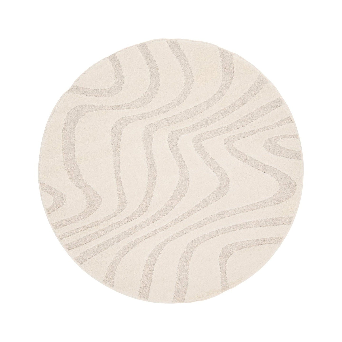 Tapis rond design avec effet relief NAYA, AFK LIVING