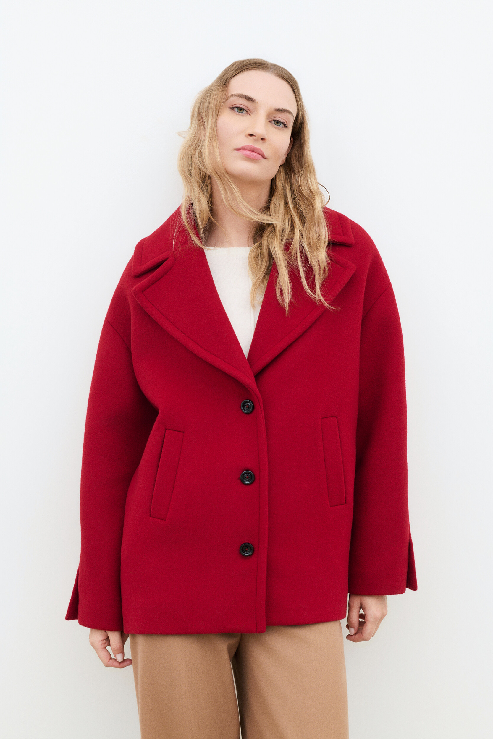 Manteau droit col tailleur GMALTE, CAROLL