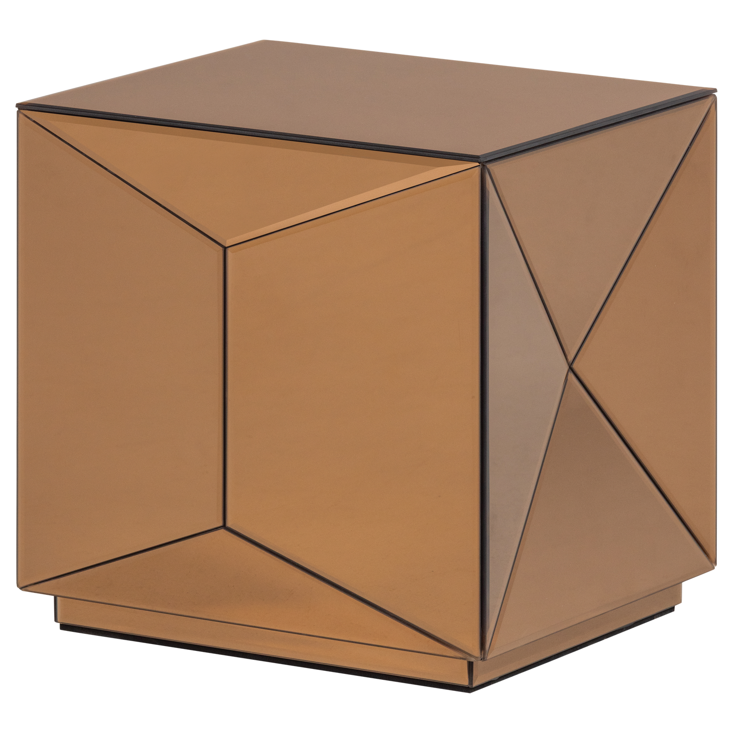 Table d'appoint en bois et verre GLINTZ, WOOOD