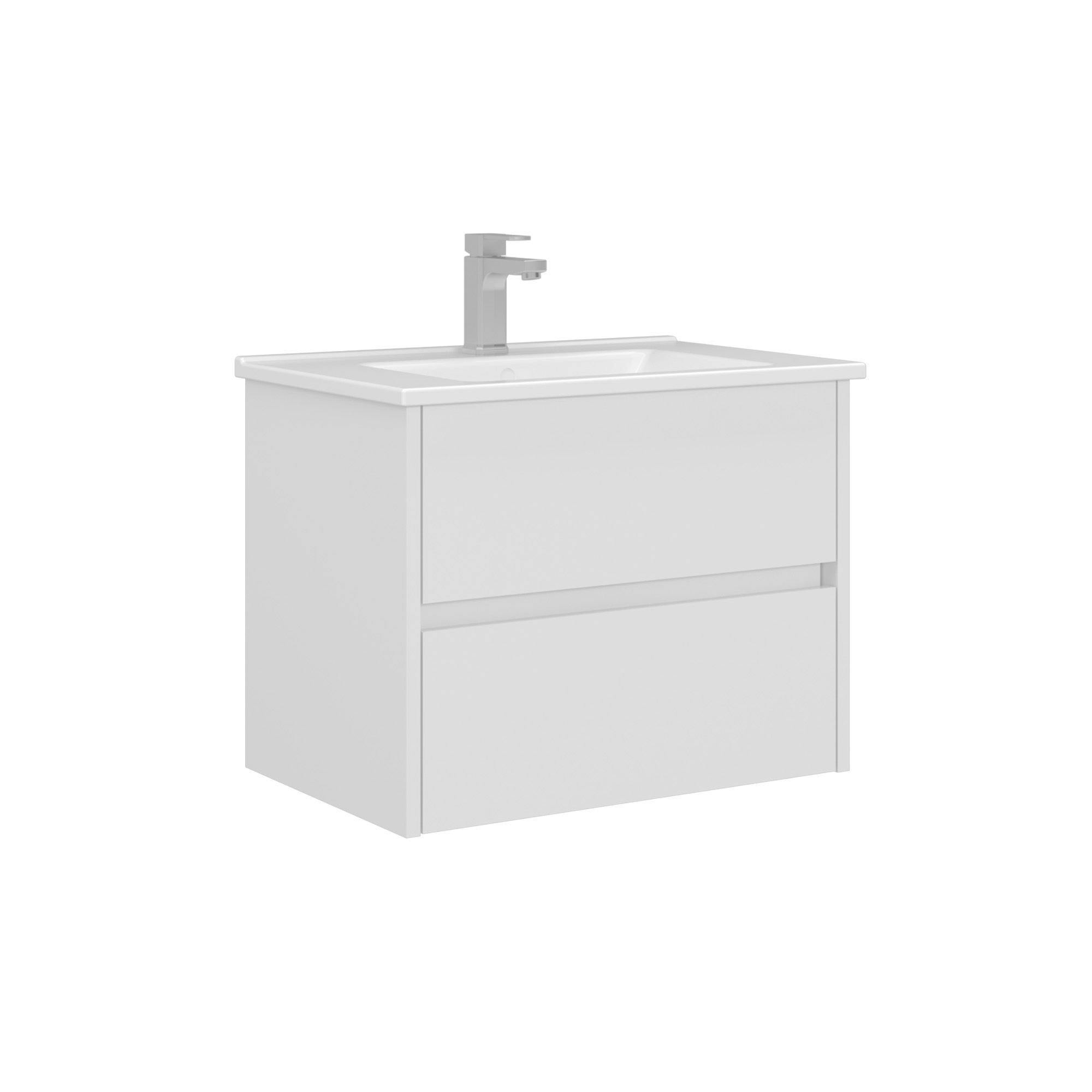 Meuble vasque suspendu 2 tiroirs 65 cm NAÏA, PIER IMPORT