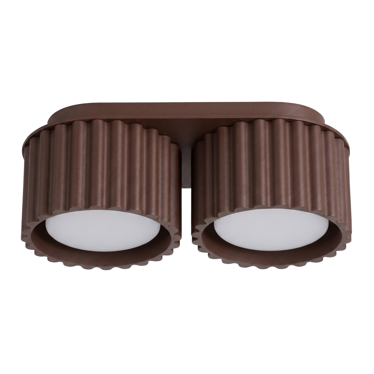 Plafonnier Aluminium Marron Gx53 2 AURA, EDEN