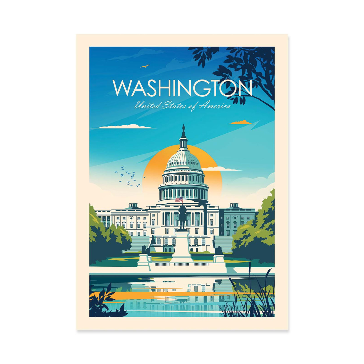Affiche d'art - Washington - Studio Inception, WALL EDITIONS