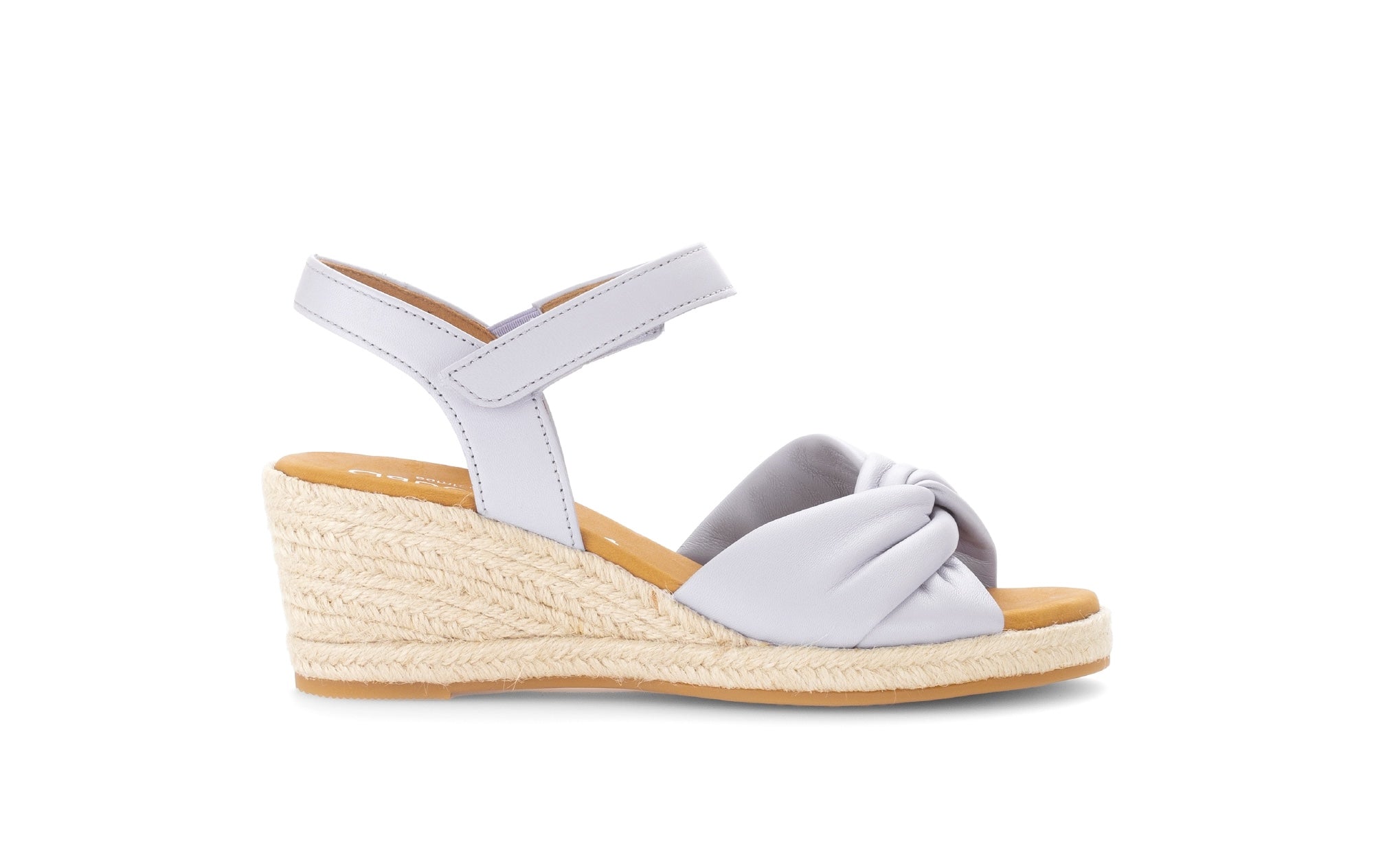 Sandales en cuir lisse à talon compensé, GABOR