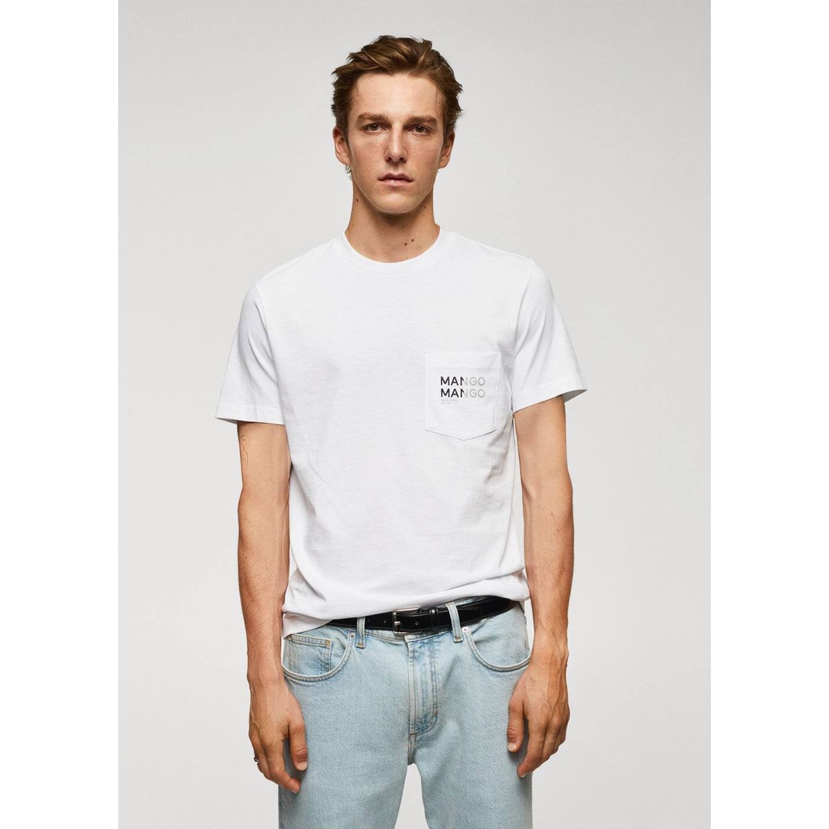 T shirt coton imprim logo Mango Man La Redoute