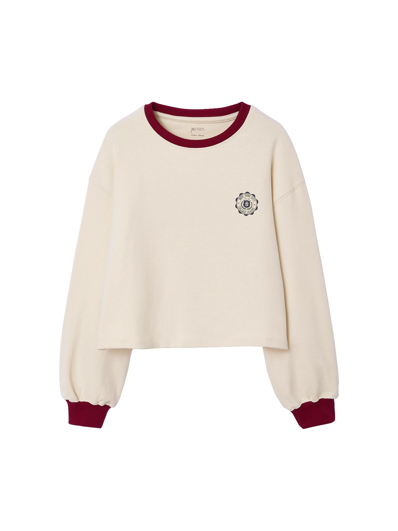 Tee-shirt cropped motif dos, JONEN