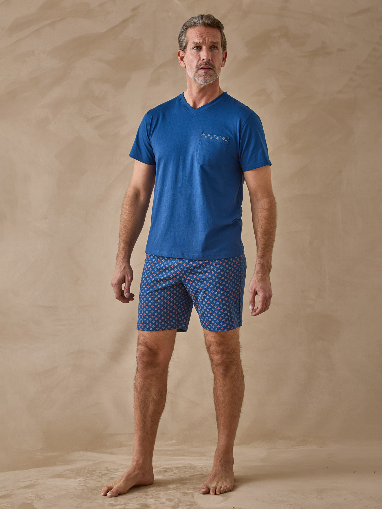 Pyjashort homme maille coton peigné, DAXON