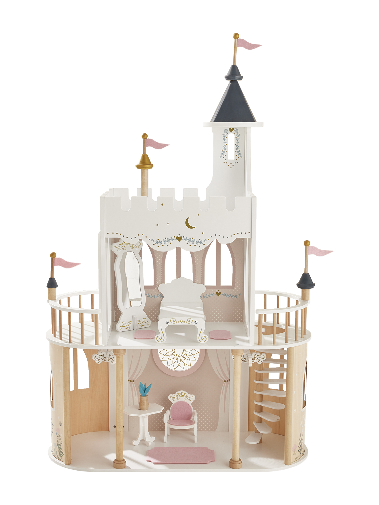 Château de princesse pour poupées mannequins en bois, VERTBAUDET