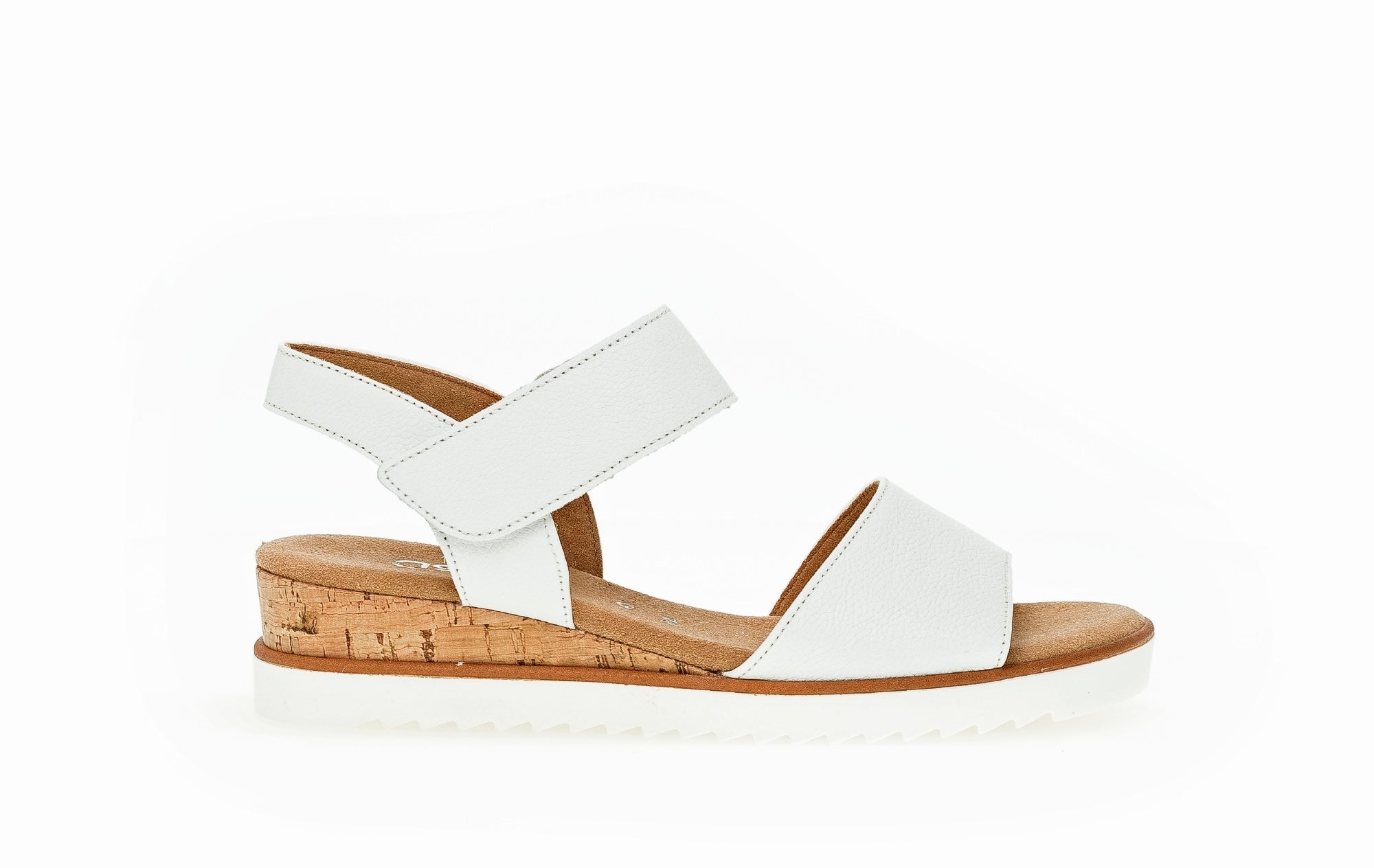 Sandales en cuir à talon compensé, GABOR
