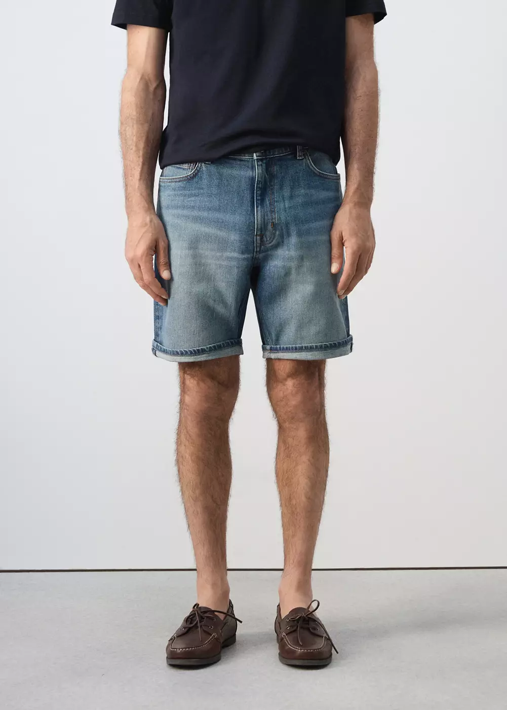 Bermuda en jean slim fit, MANGO MAN