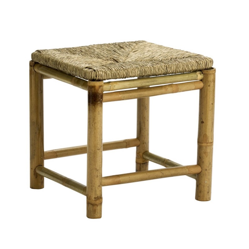Petit tabouret bambou jonc de mer, MADAM STOLTZ