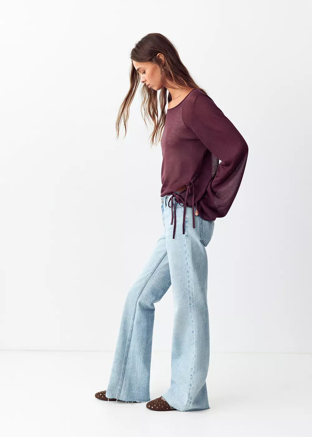 Jean low waist flare, MANGO TEEN