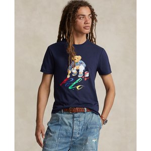 T-Shirt mit Polo-Bear-Motiv, Custom-Slim-Fit POLO RALPH LAUREN image