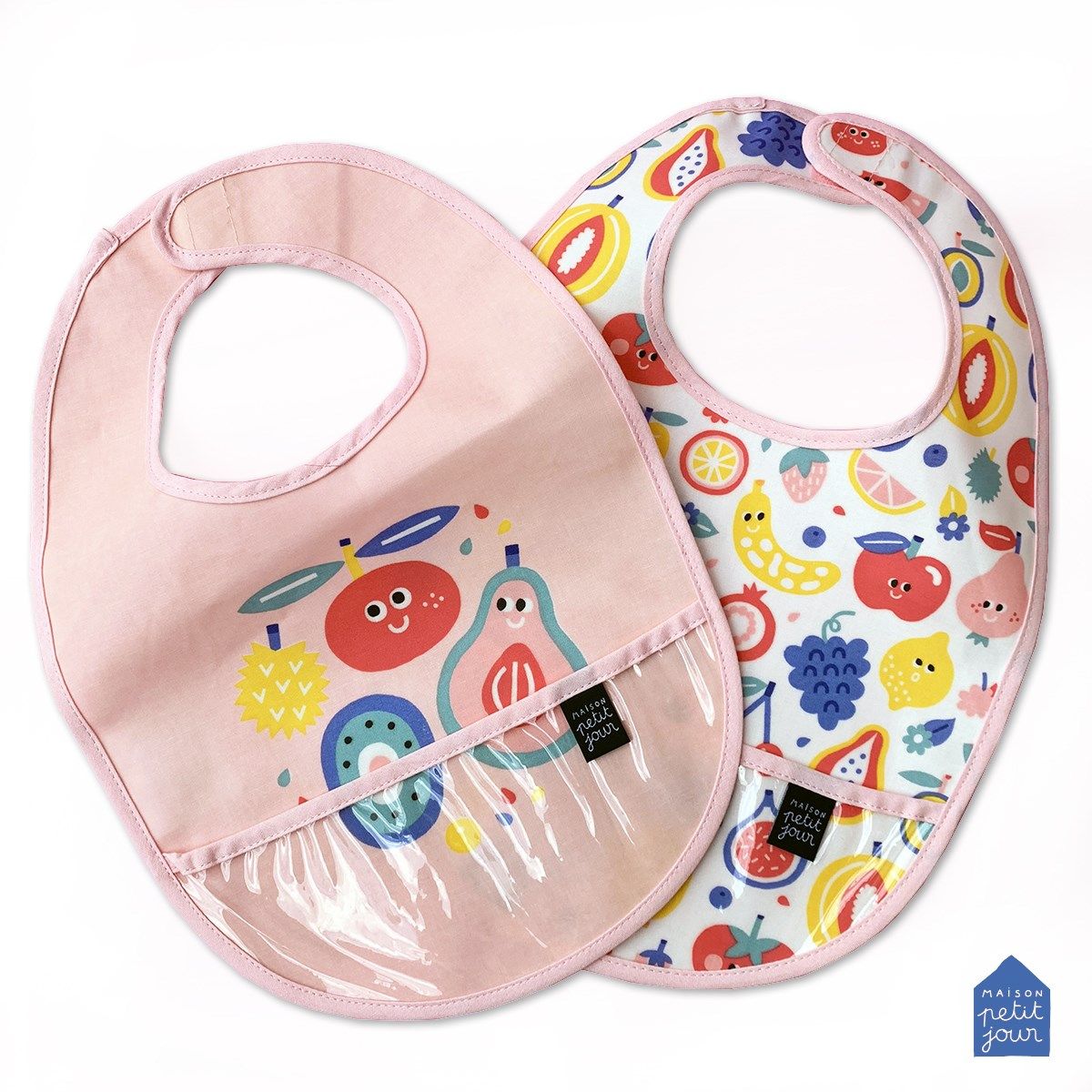 Lot De 2 Bavoirs Assortis Tutti Frutti Rose Petit Jour Paris La Redoute