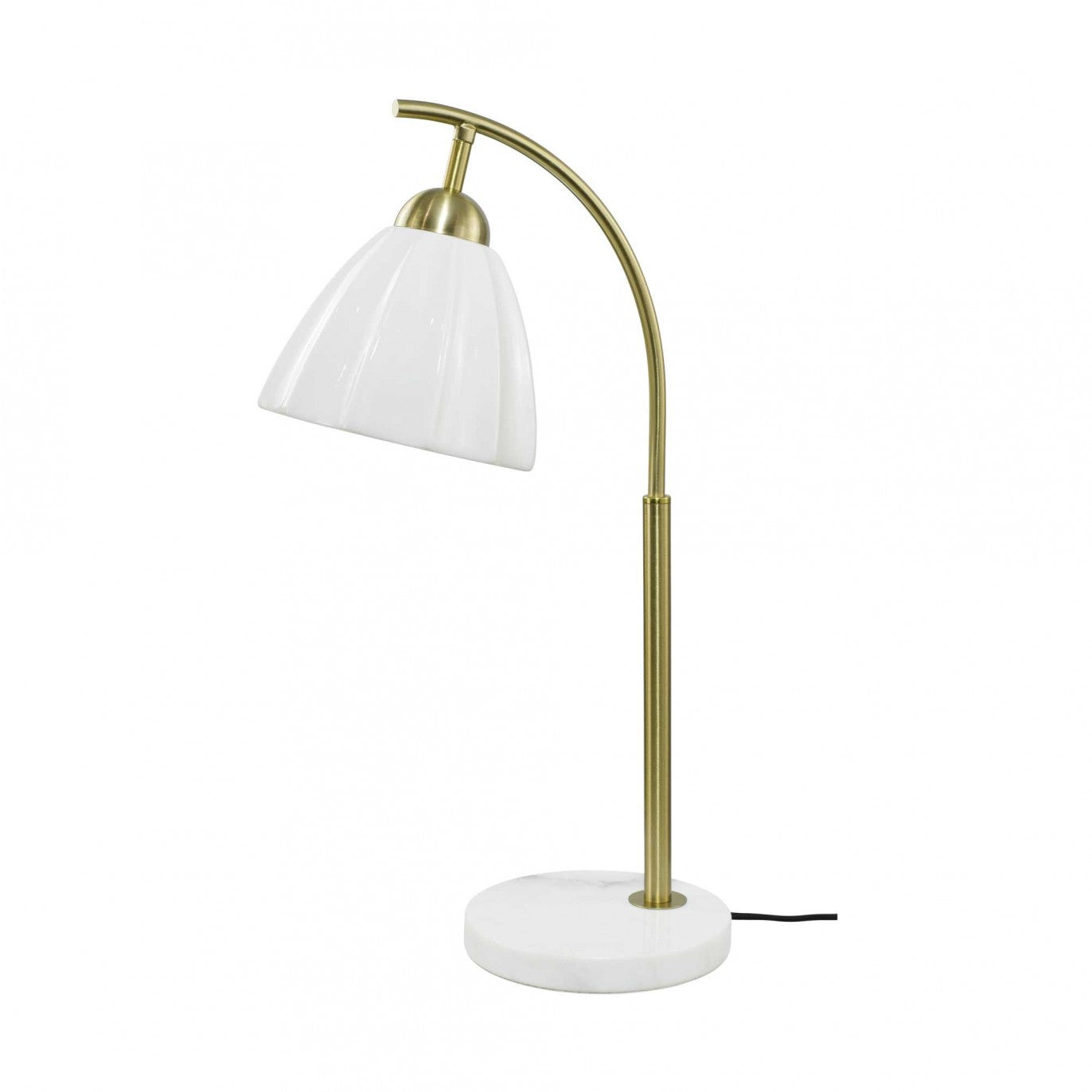 Lampe à poser en métal, marbre & céramique avec un cordon textile, NALIA, C-CREATION