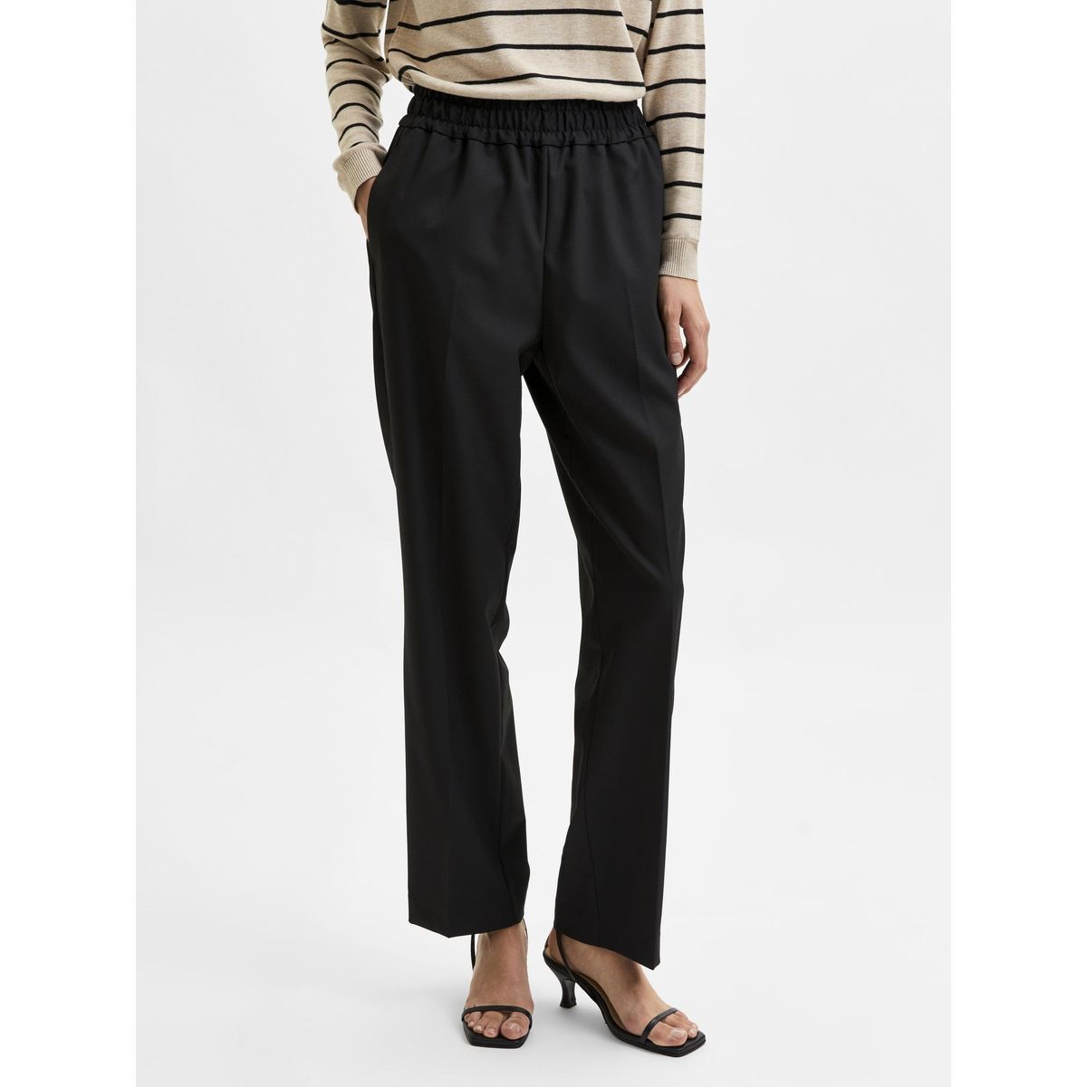 Pantalon taille 2025 haute jambe large