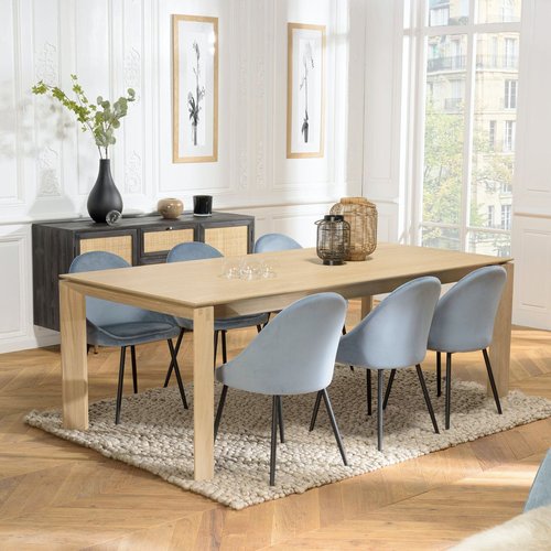 Table à manger extensible moderne 220-320 cm Couleur bois naturel Pier  Import