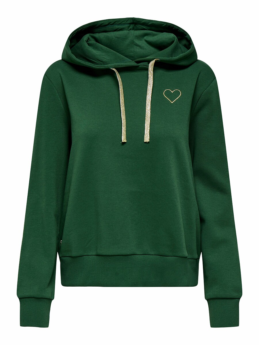 Sweat à capuche, motif cœur