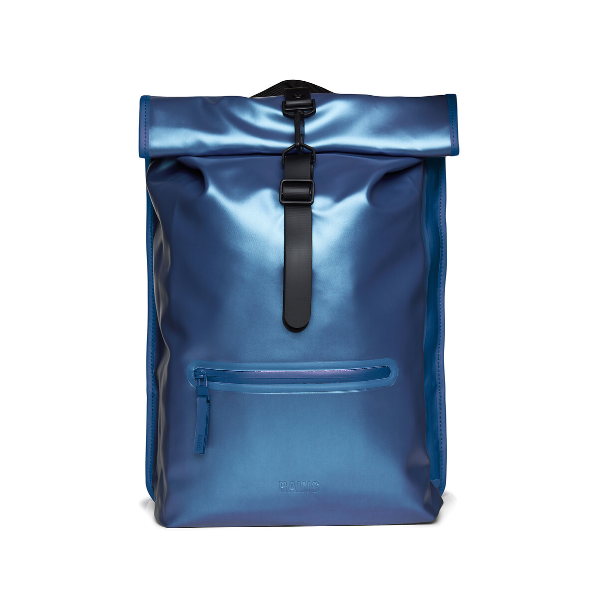 Unisex rolltop backpack, metallic blue, Rains | La Redoute