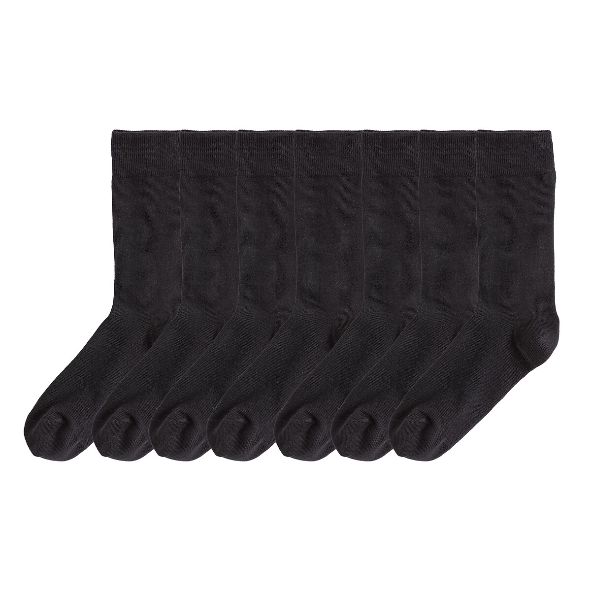 Pack of 7 Pairs of Socks in Cotton Mix, Made in Europe