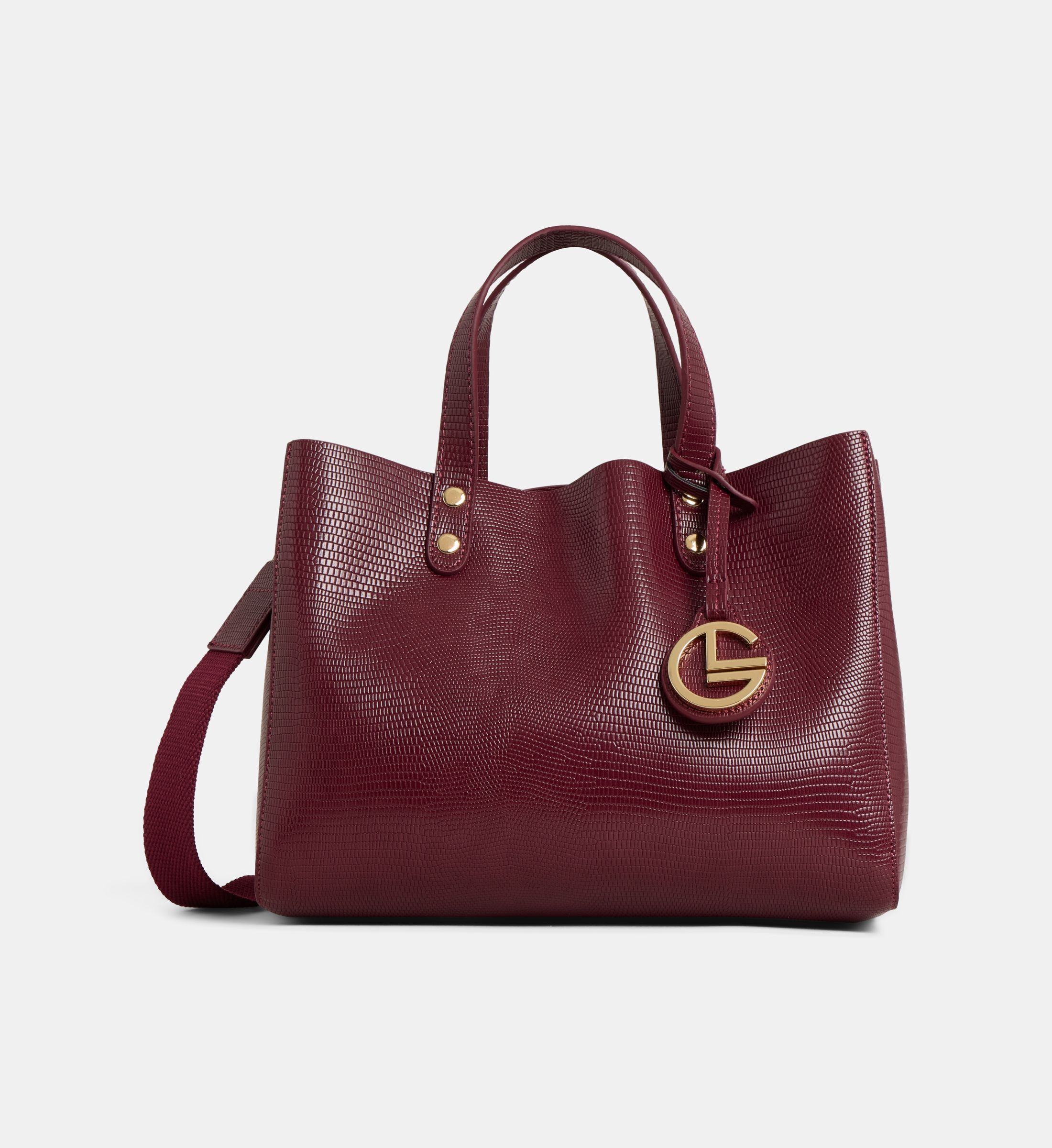 Sac cabas elsa tejus et sa pochette amovible effet lisse souple, GALERIES LAFAYETTE