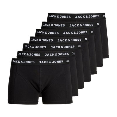 Pack of 7 Hipsters in Plain Cotton JACK & JONES