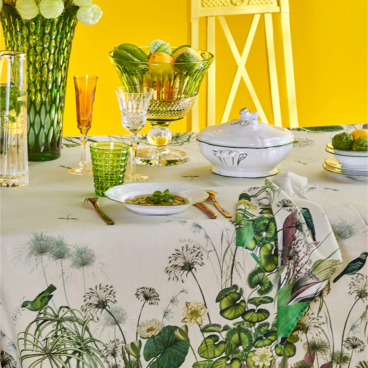 Serviette lin & coton lavé NENUPHARS, GARNIER THIEBAUT