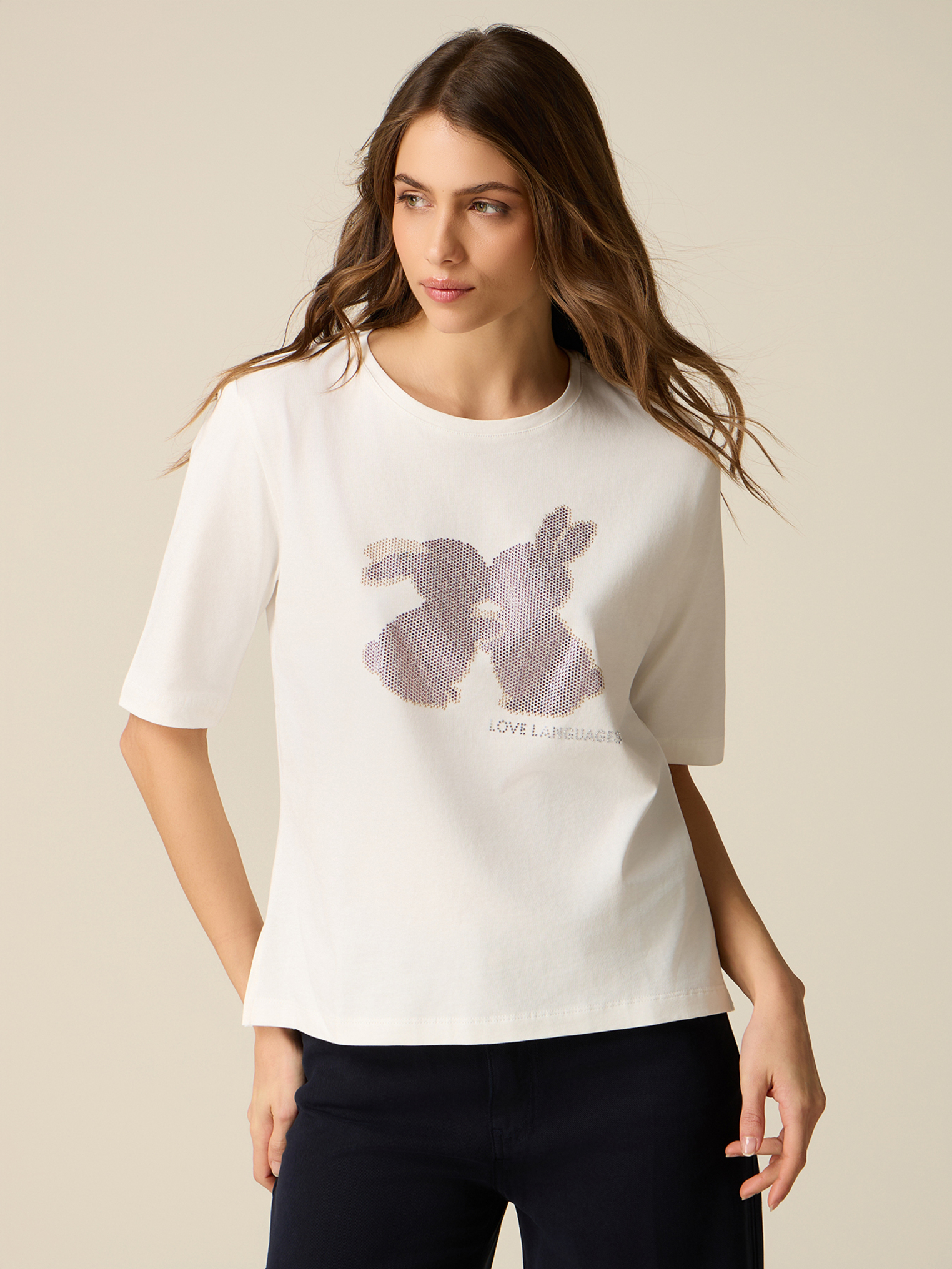 T-shirt avec applications, OLTRE