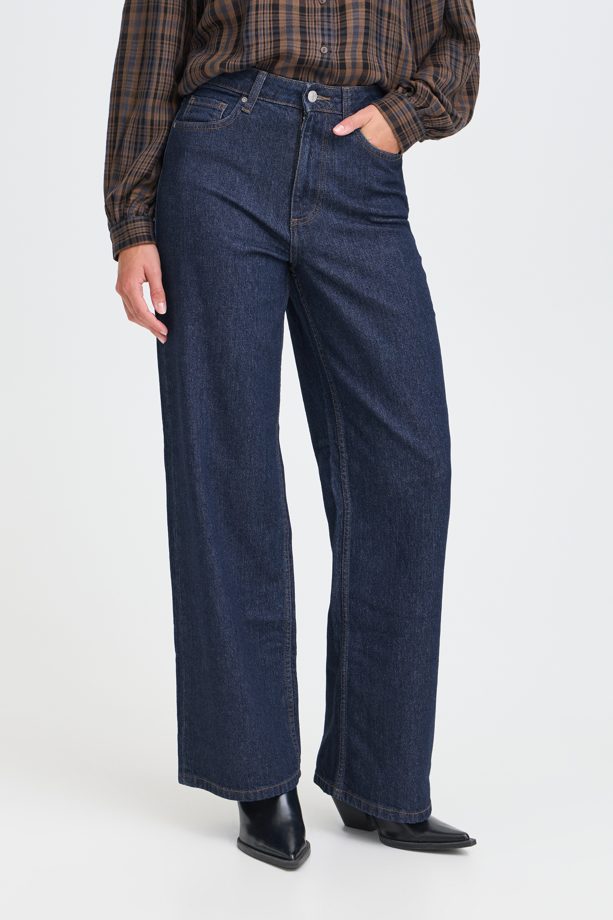 Jean coupe large, taille haute, B.YOUNG