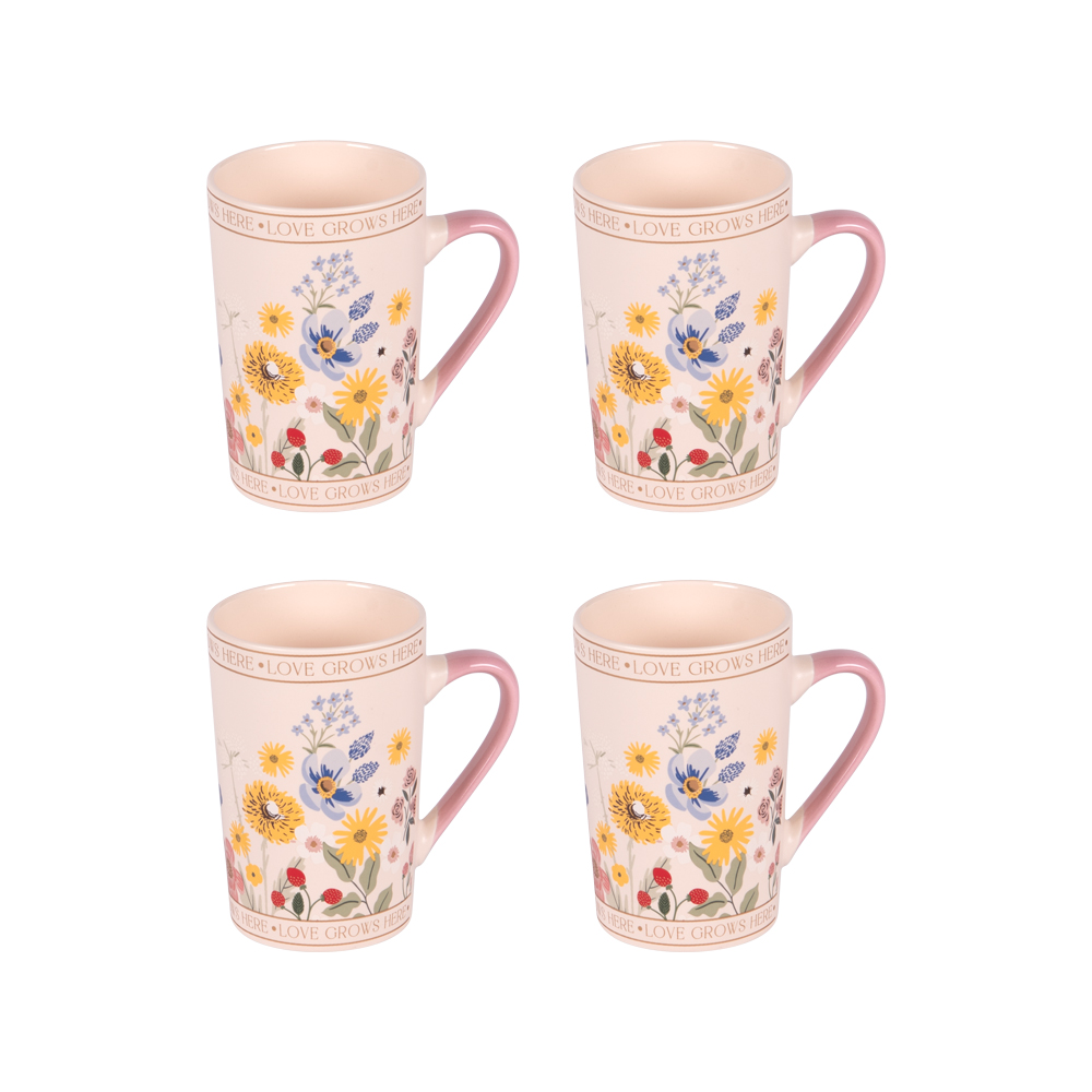 Coffret de 4 mugs Céleste 38 cl, TABLE PASSION