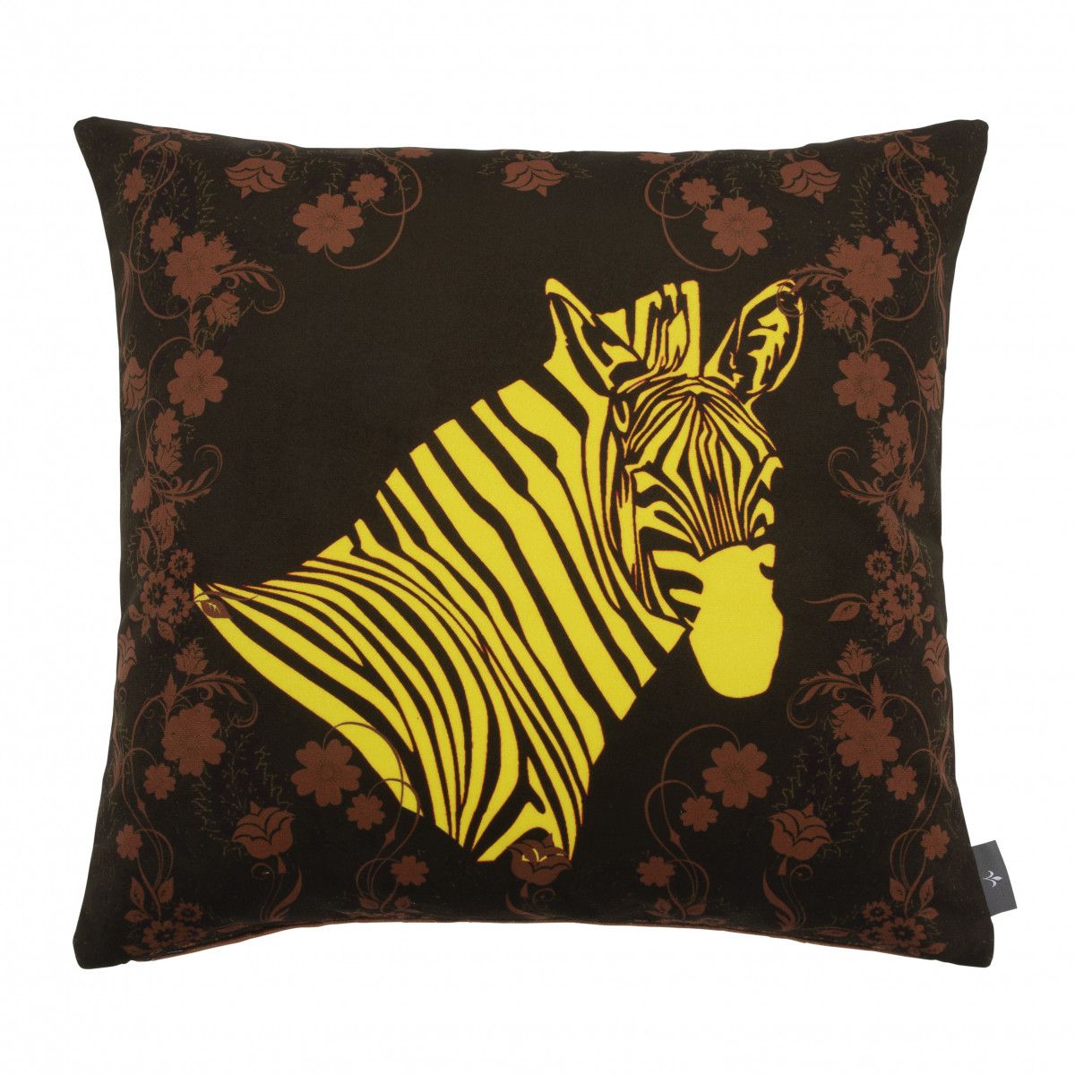 coussin zebre imprime sur velours made in france, france