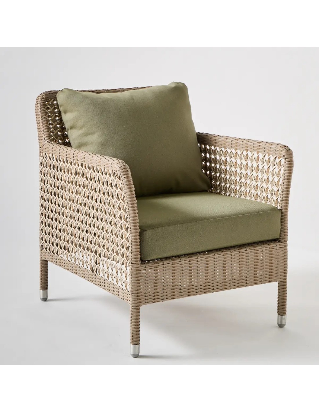 Fauteuil résine ANTIBES LATERITE vert, KOK