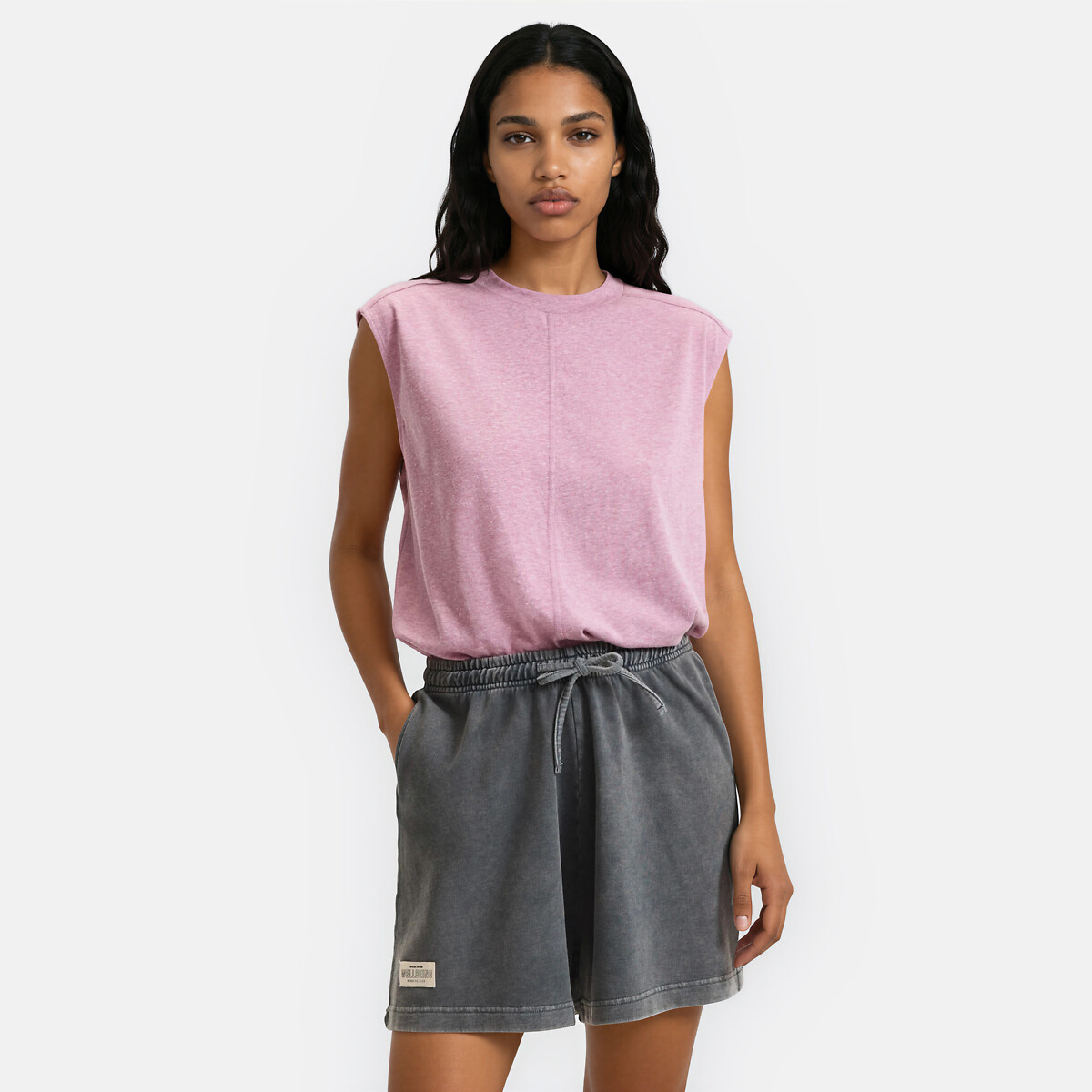 Camiseta con cuello redondo, sin mangas, LA REDOUTE COLLECTIONS