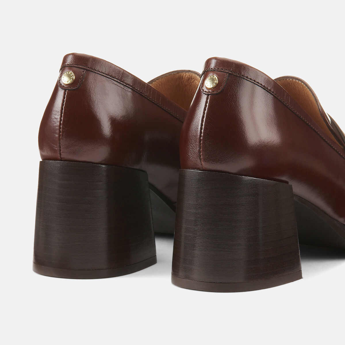 Mocassins à Talons Liz Claiborne Marron - Cuir - Taille US 9 (39) - Occasion