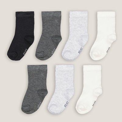 Pack of 7 Pairs of Socks in Cotton Mix LA REDOUTE COLLECTIONS