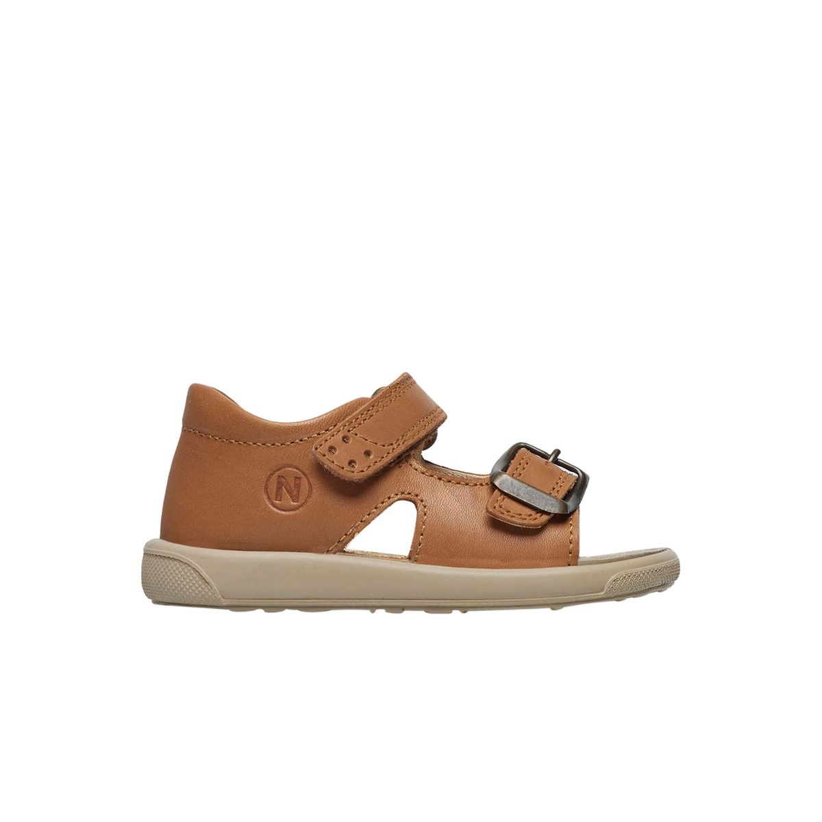 Naturino Sandales En Cuir Nappa Brossé Avec Velcro - Confort Et Style Pour Enfants