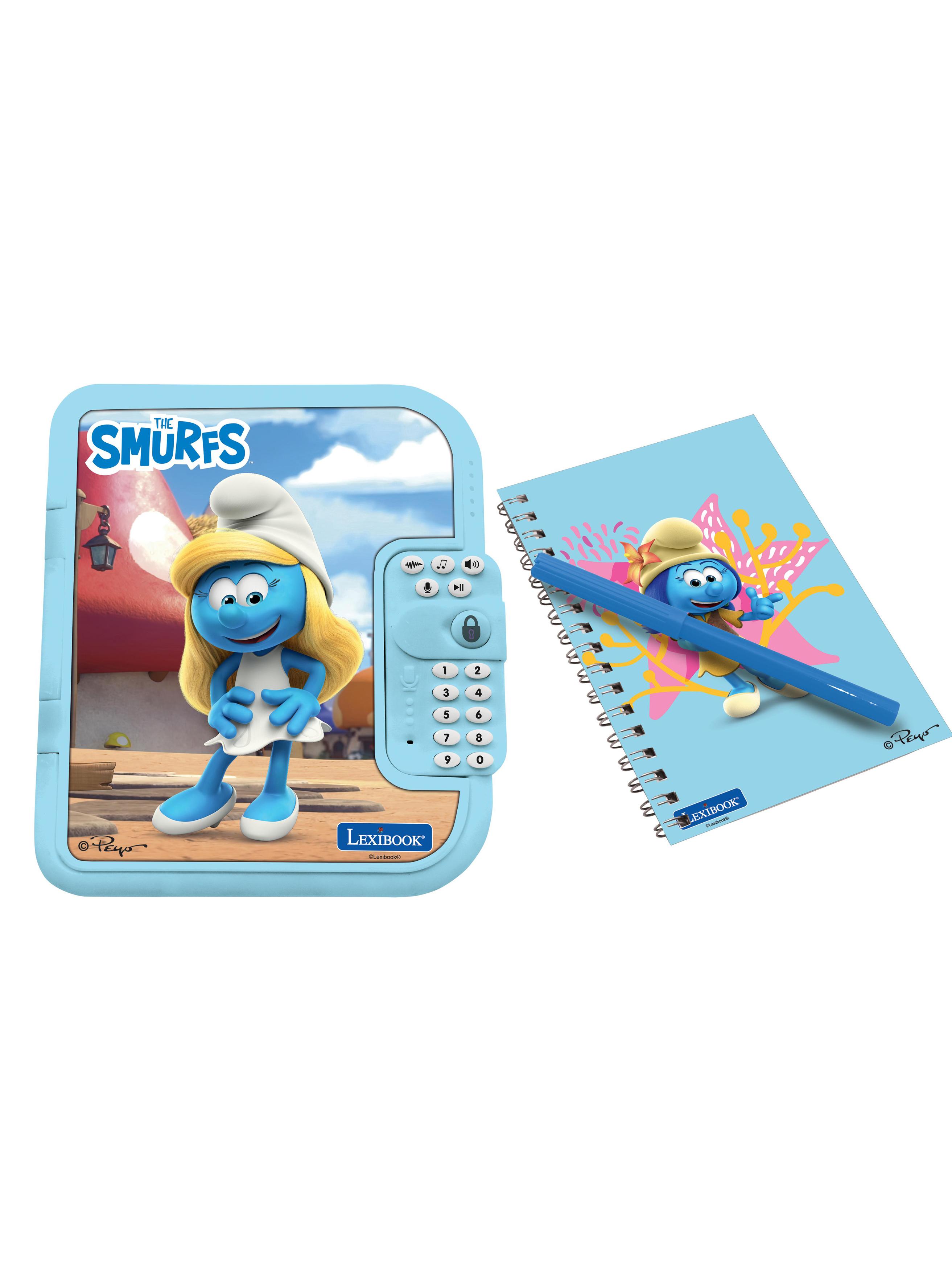 Journal intime électronique avec coffre-fort Schtroumpfs, LEXIBOOK