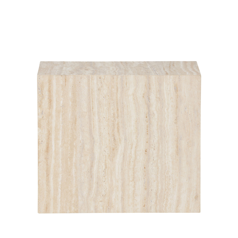 Table d'appoint effet travertin 35x25cm- YORK, VENTURE HOME