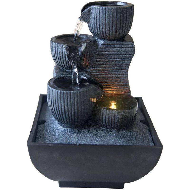 Fontaine zen en résine avec LED Luba Zen Arôme