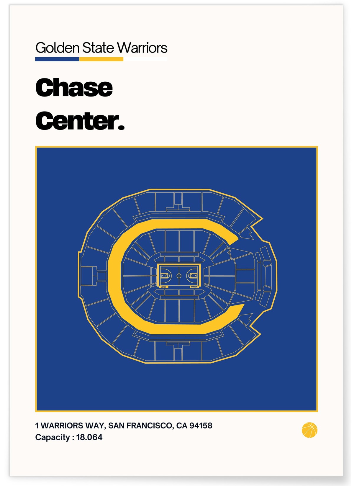 Affiche Chase Center - Golden State Warriors, L'AFFICHERIE
