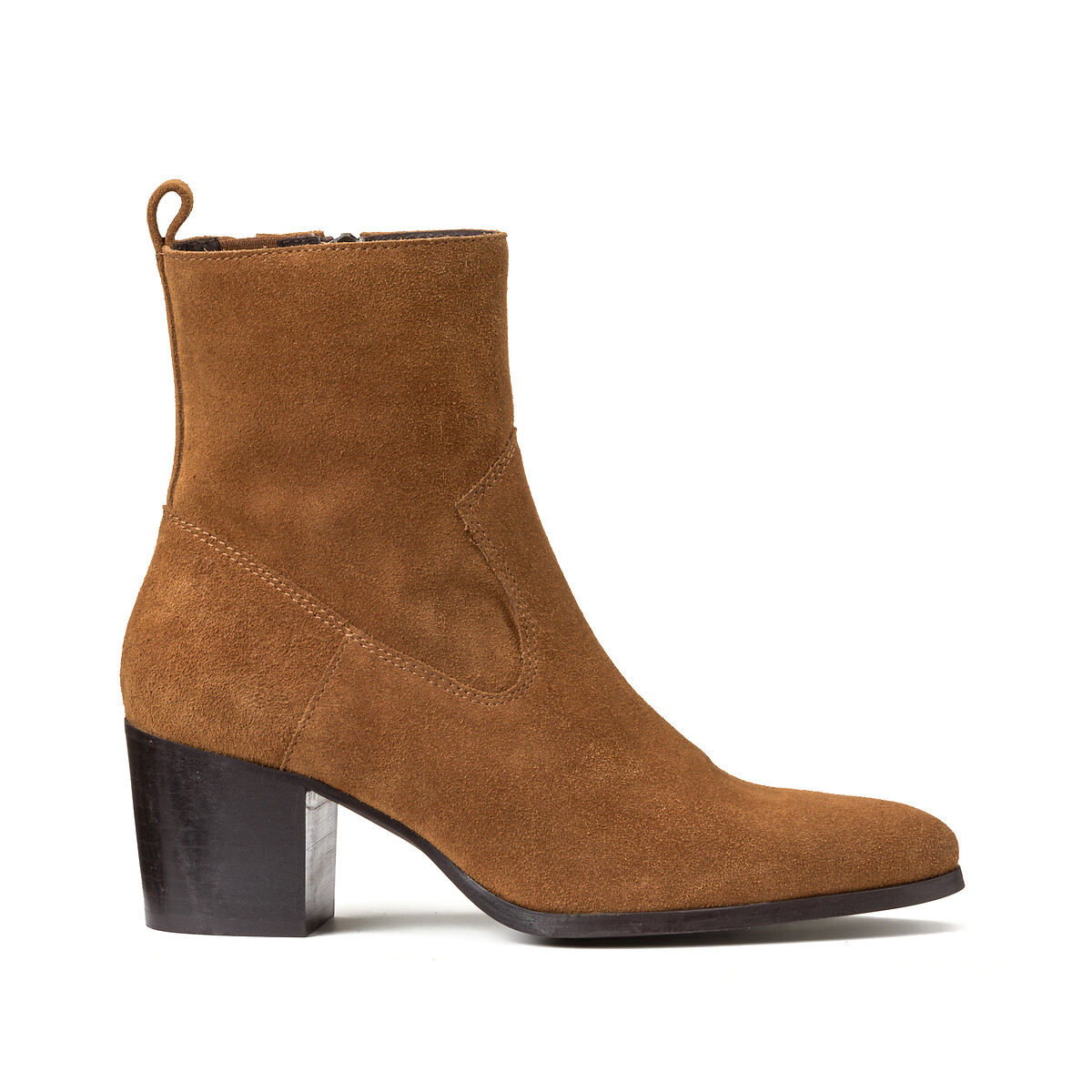 Suede Western Ankle Boots, Made in Europe