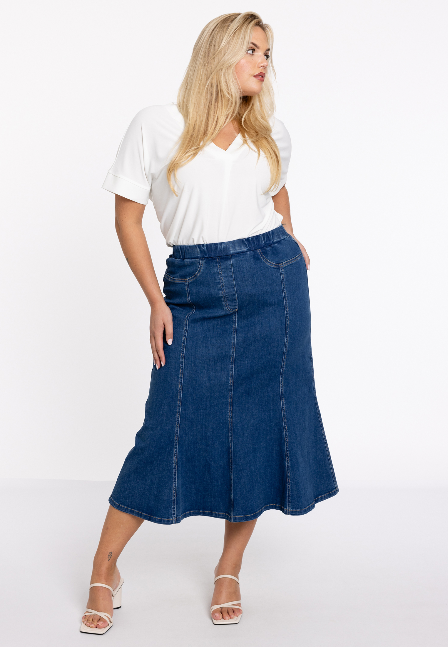 Jupe imitation jean, YOEK