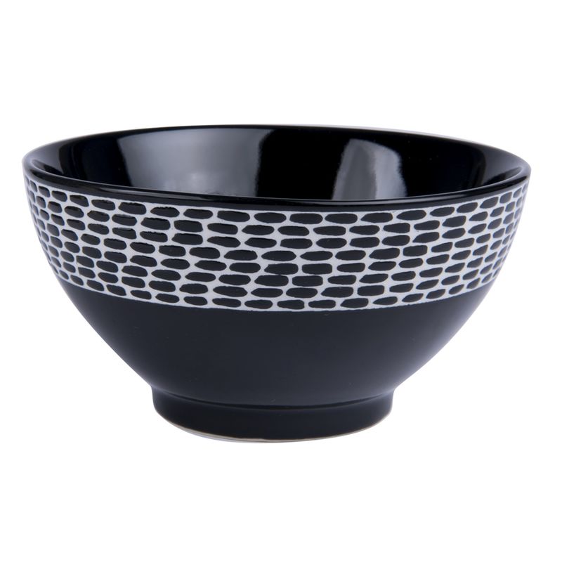 Bol Makaha 15 Cm - Lot De 3 En Porcelaine Bleu Et Blanc - 2