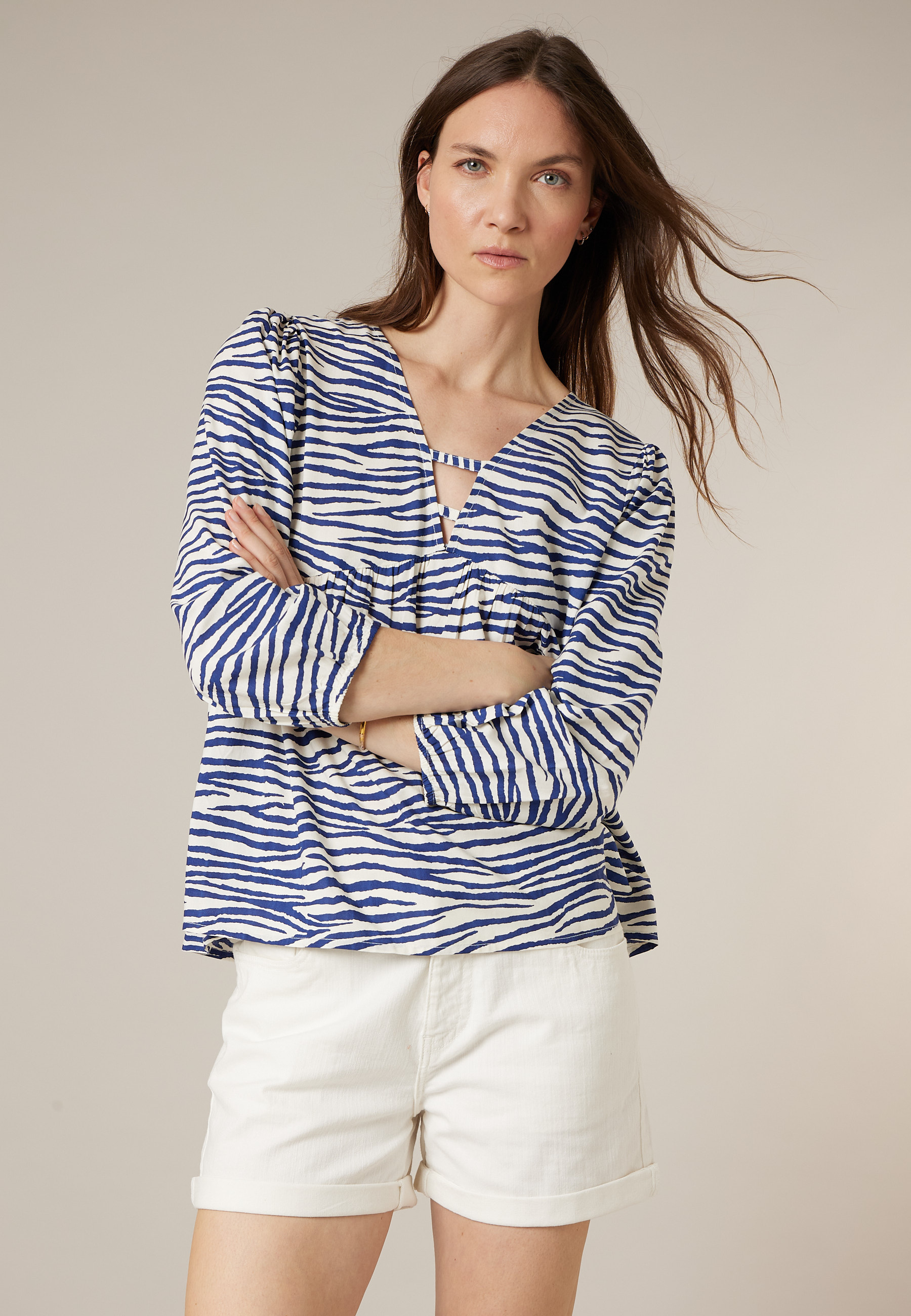 Blouse femme motif zébré bohème chic CIENA, DEELUXE