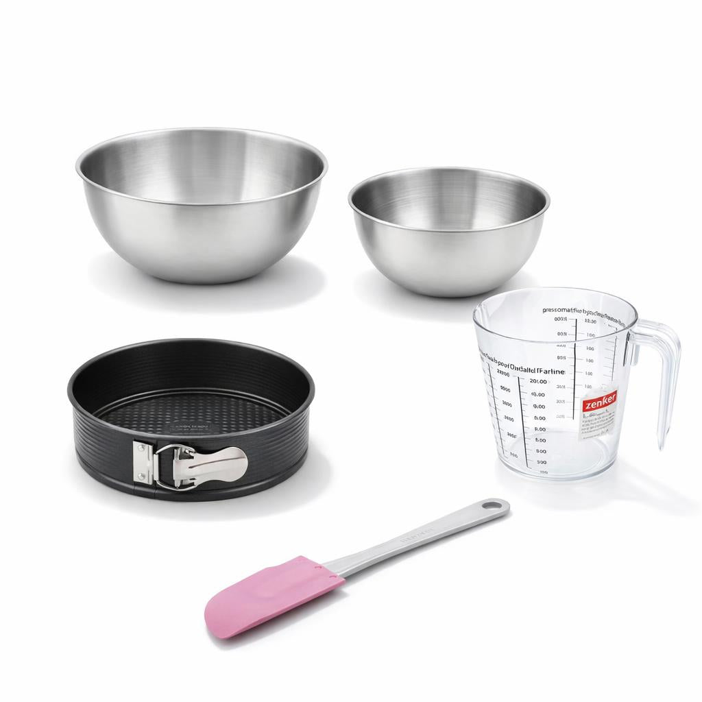Set de 5 ustensiles de pâtisserie moule à manqué bol spatule, ZENKER