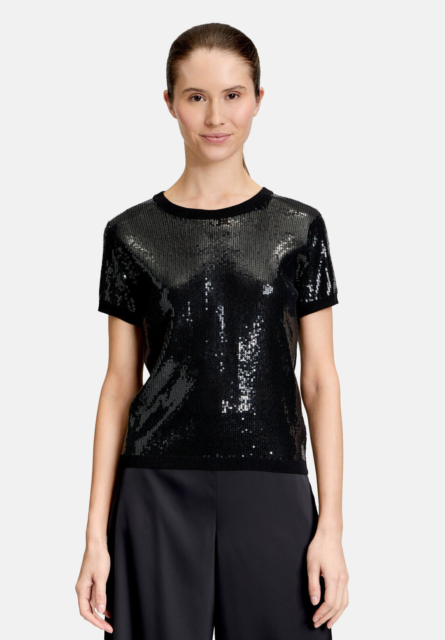 Pull-over en maille basique à encolure ronde, VERA MONT