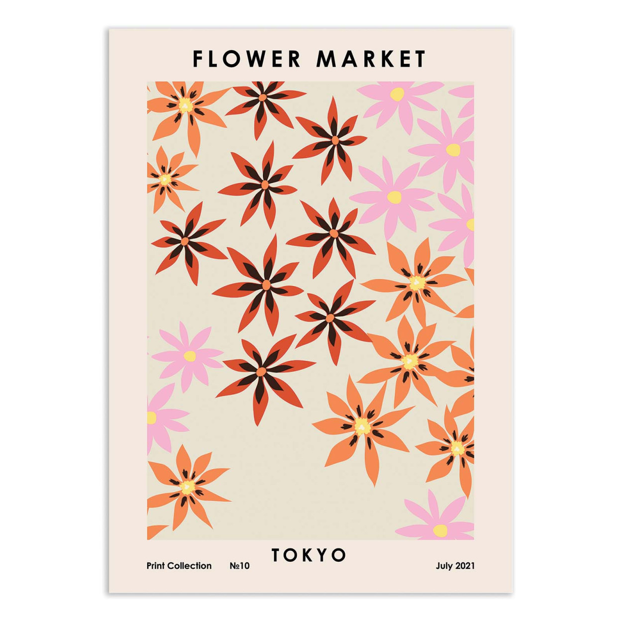 Affiche d'art - Flower Market Tokyo - NKTN, WALL EDITIONS